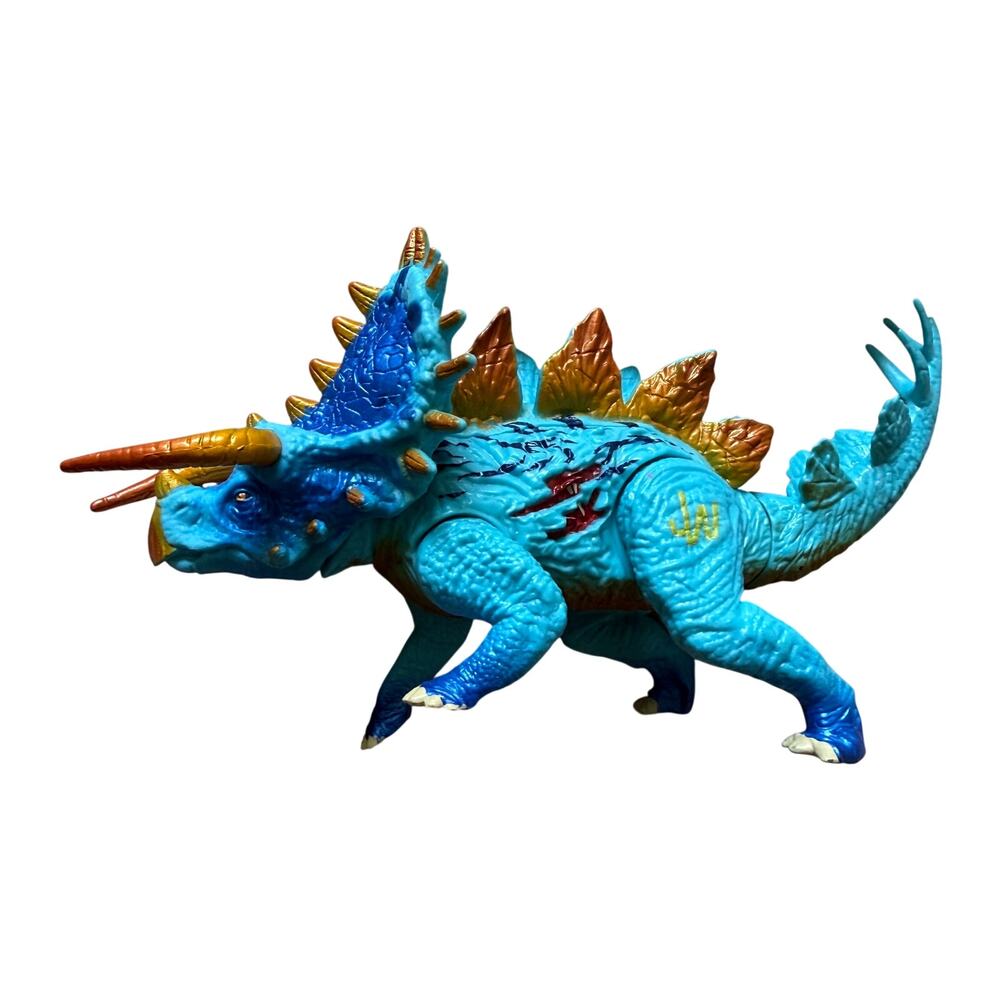 Jurassic World Bashers & Biters Hybrid Stegoceratops Blue Dinosaur Hasbro Figure
